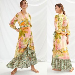Farm Rio Tropical Wrap Maxi Dress